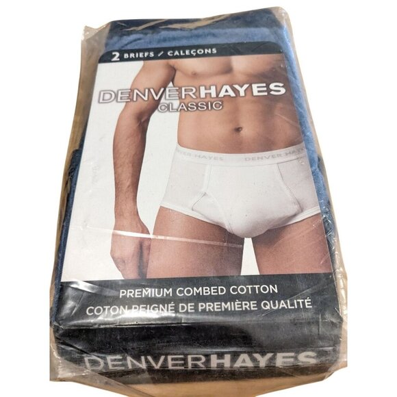 Denver Hayes Mens Classic Briefs 2 Pack Size Medium NEW in Package Blue - Picture 1 of 4